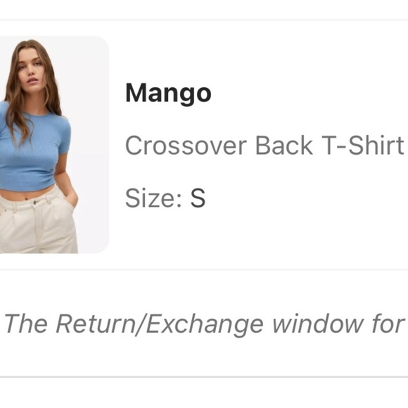 Mango Open Back Blouse Size Small- White- NWOT - Picture 7 of 8